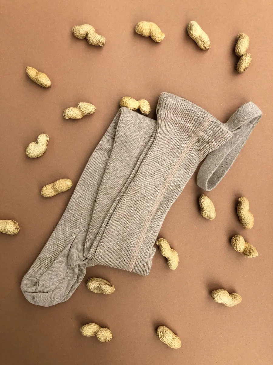 Cotton Footed Tights - Peanut Blend