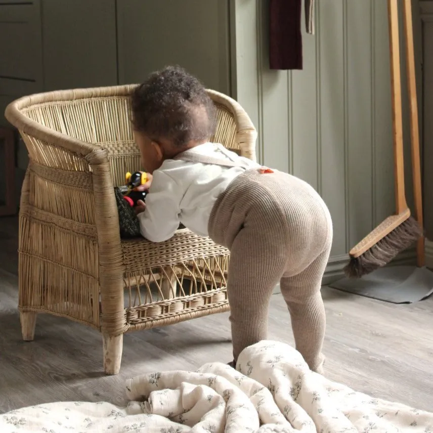 Cotton Footed Tights - Peanut Blend