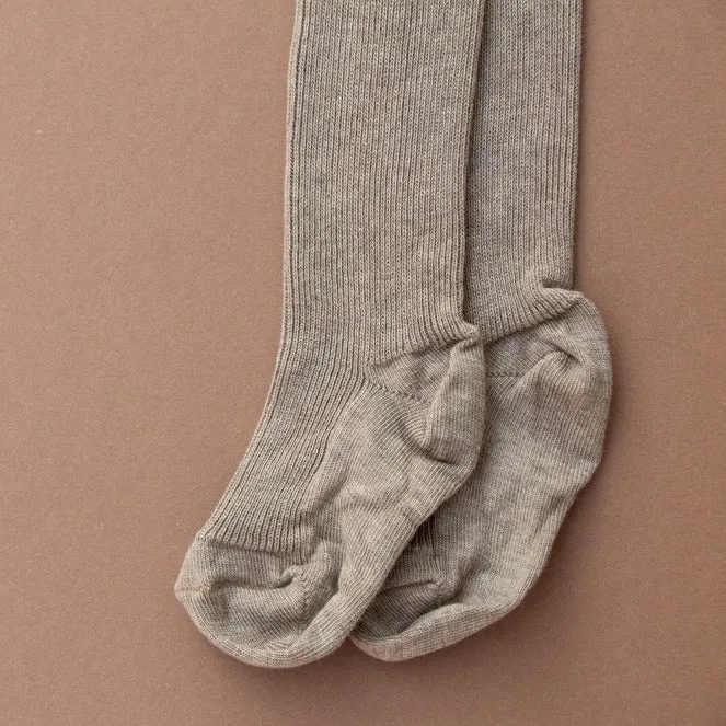 Cotton Footed Tights - Peanut Blend