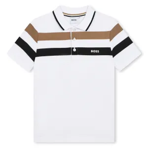 Cotton Pique Polo Shirt - White