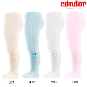Cream Pom Pom Tights