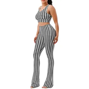 Crop Tank Top w/ Bell Bottom Pants (2pc Set)