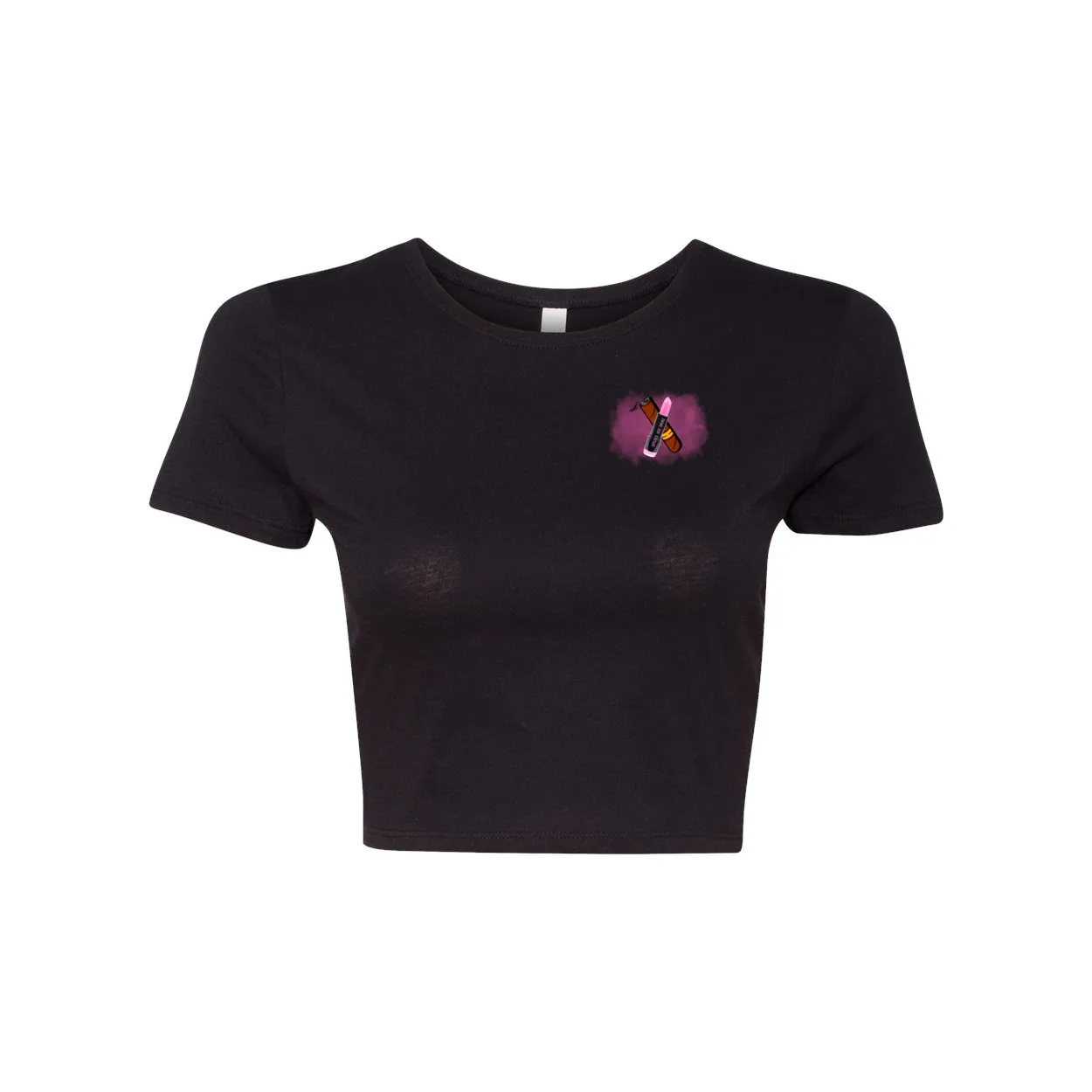Crop Tee L&S AshPinkk