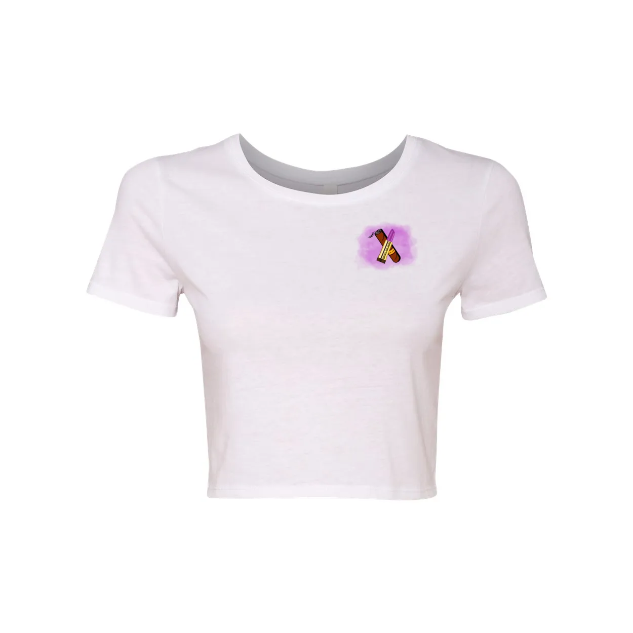 Crop Tee L&S PuffPurple