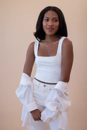 Cynthia Elevated Crop (White)