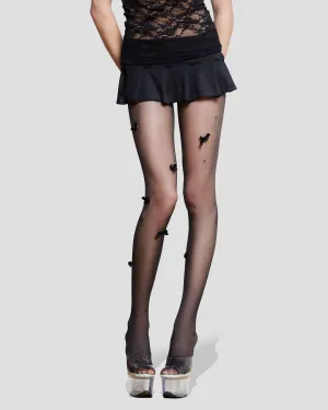 Delicate Bow Sheer Tights