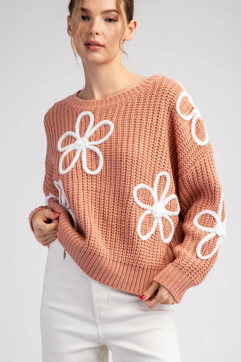 Drake Flower Stitch Sweater
