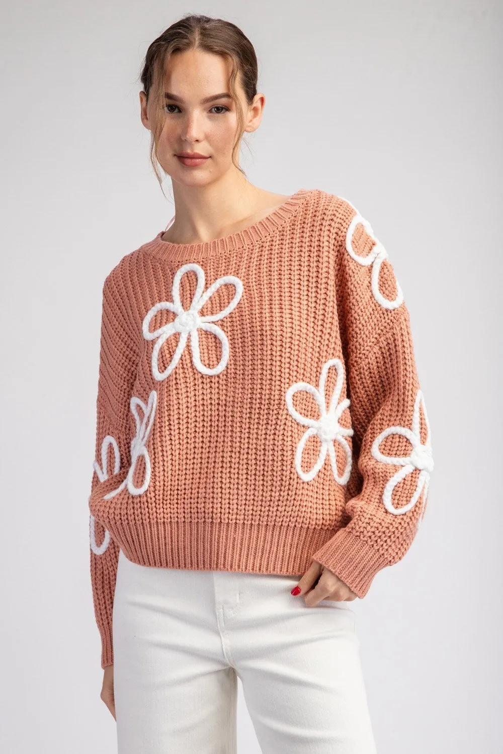 Drake Flower Stitch Sweater