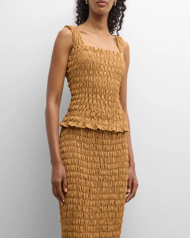 Elnaz Shirred Top