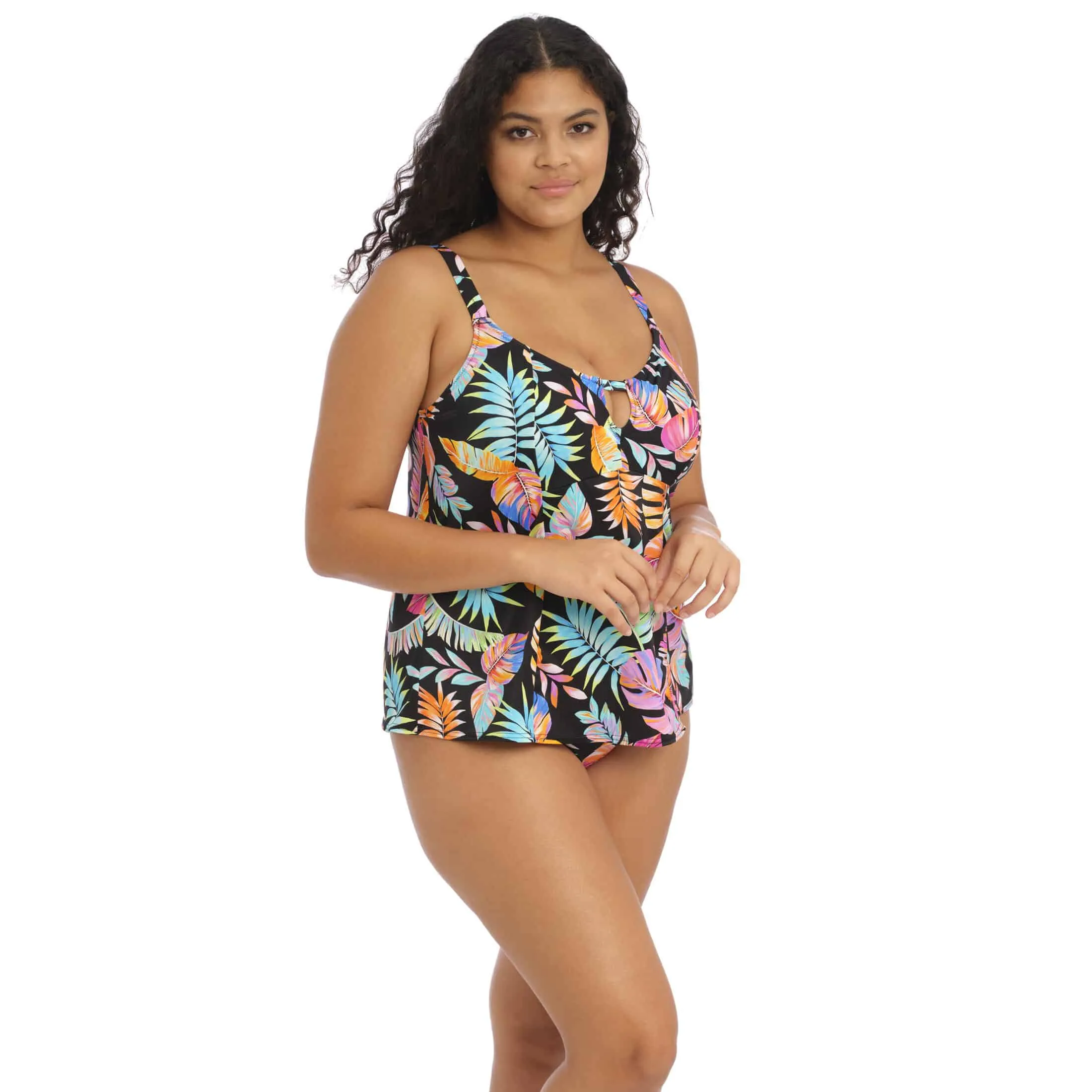 Elomi Tropical Falls Moulded Tankini Black