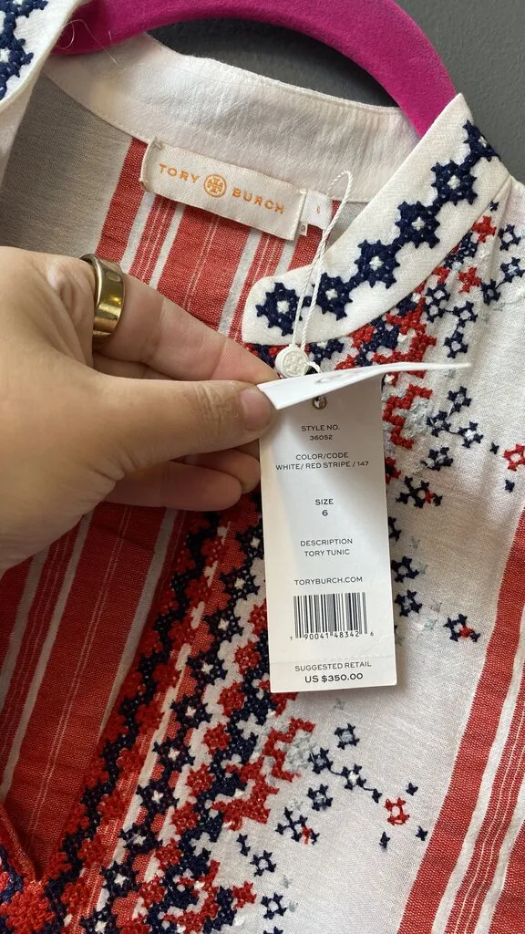 Embroidered Tory Tunic Top