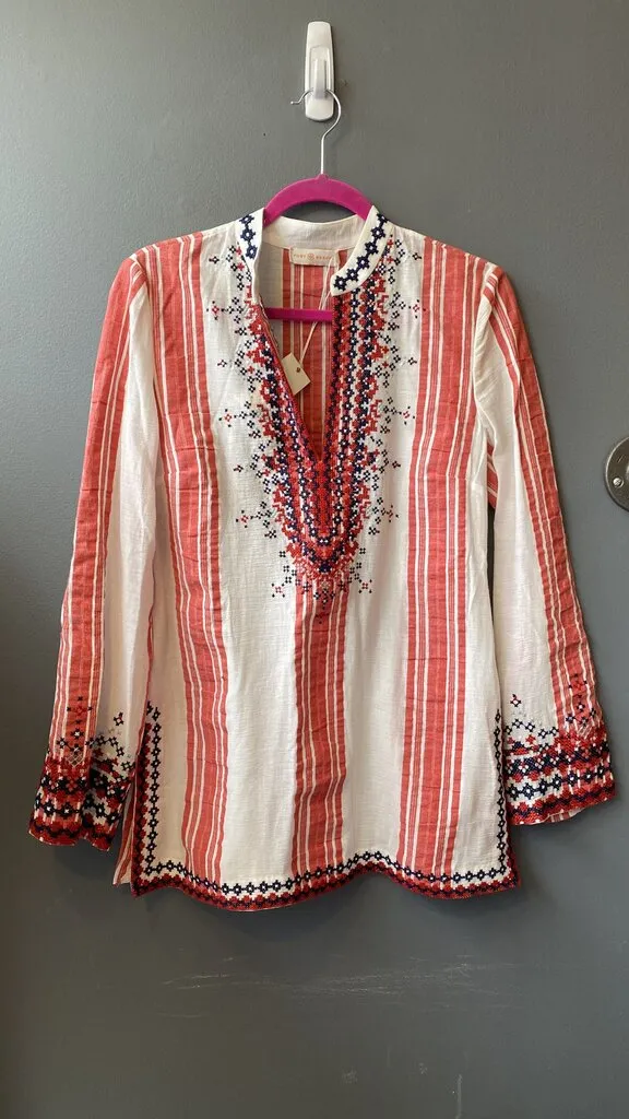 Embroidered Tory Tunic Top