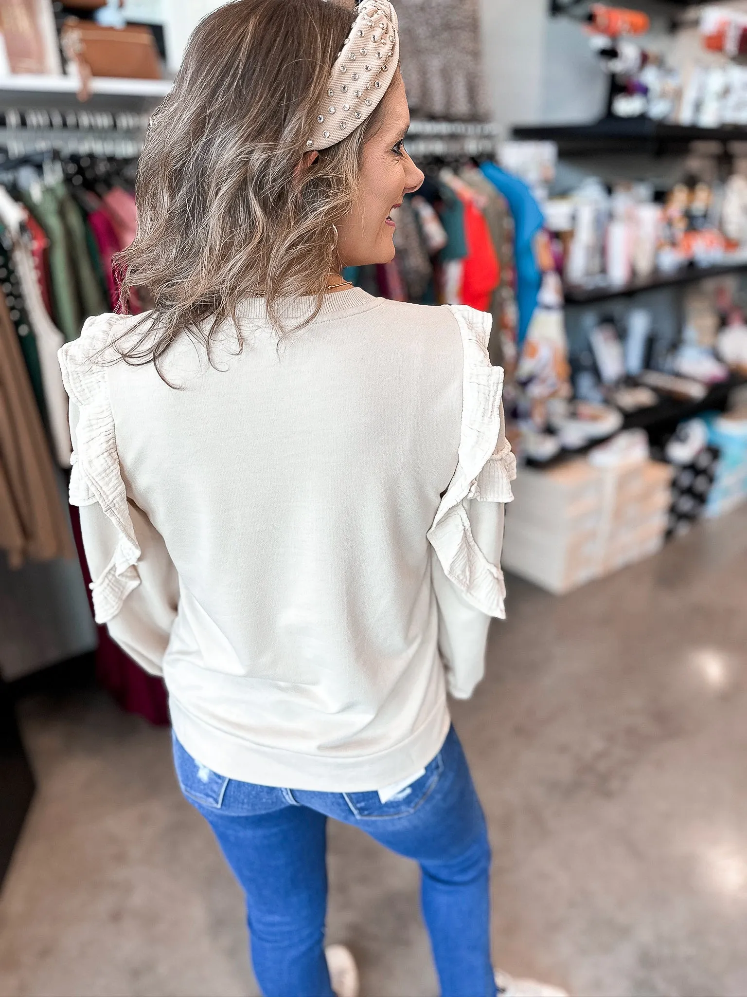 Faded Layered Long Sleeve Top