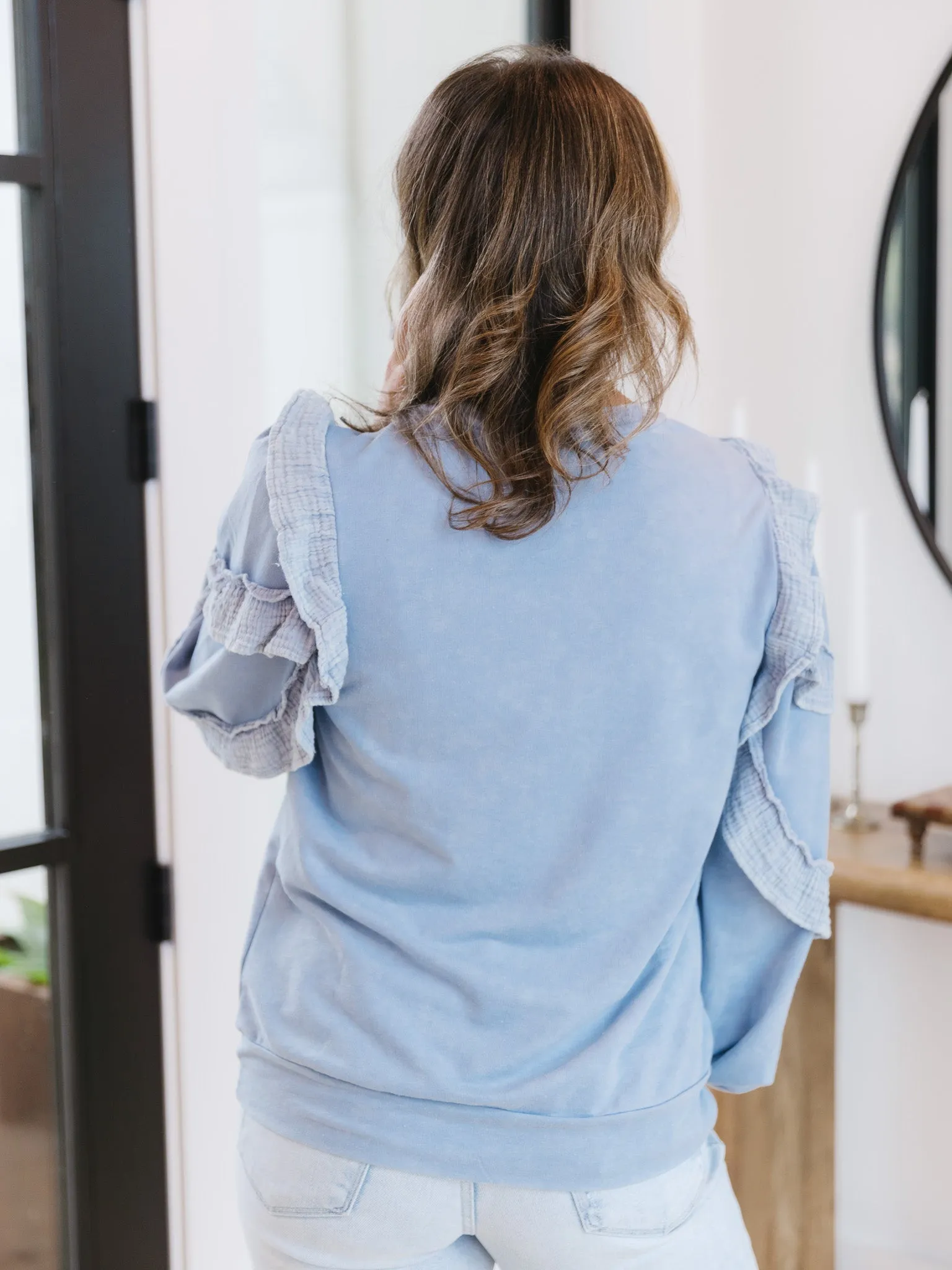 Faded Layered Long Sleeve Top