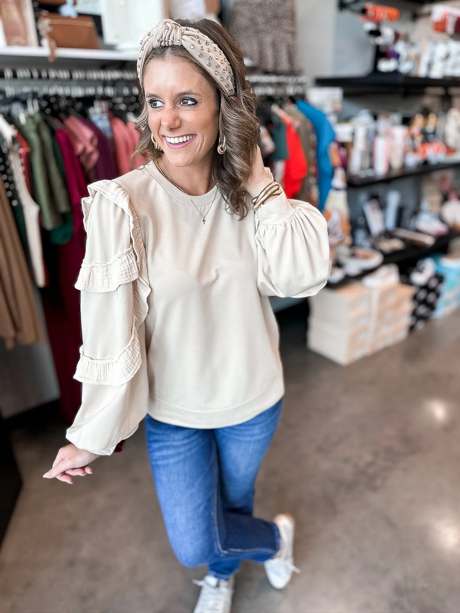 Faded Layered Long Sleeve Top
