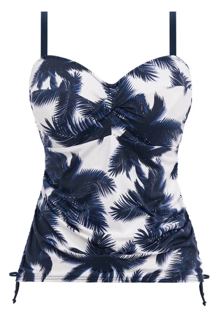 FANTASIE - CARMELITA AVENUE TWIST FRONT TANKINI IN NAVY AND WHITE