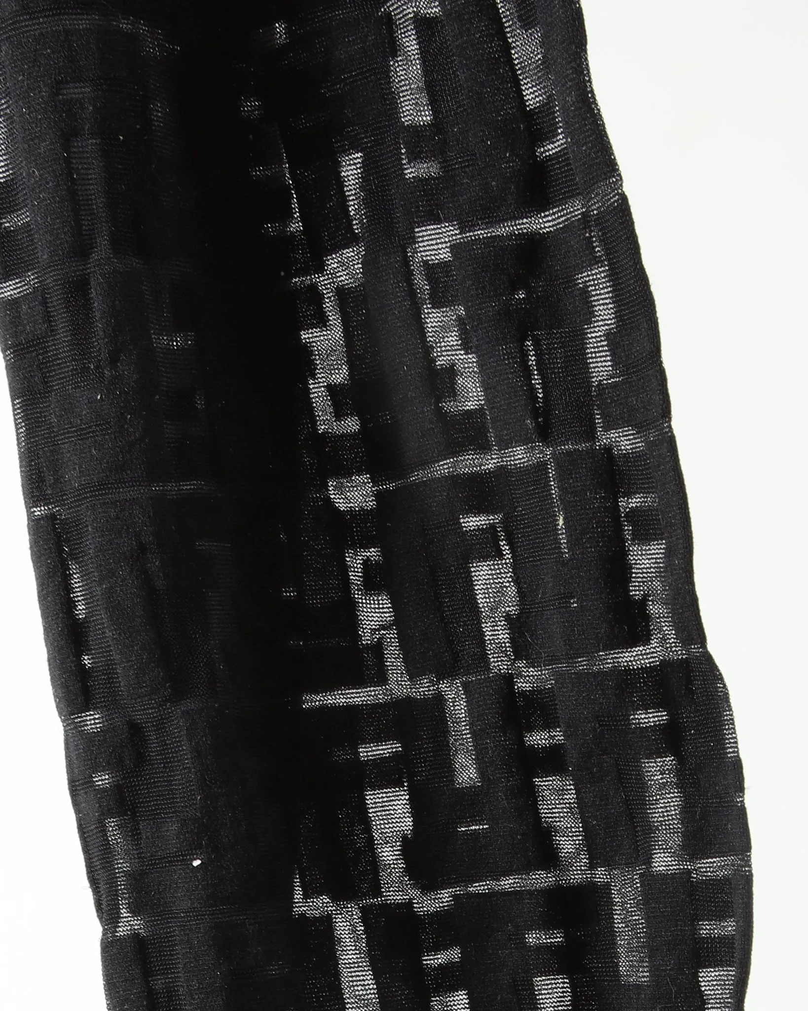 Fendi Black Sheer Zucca Print Tights - 3