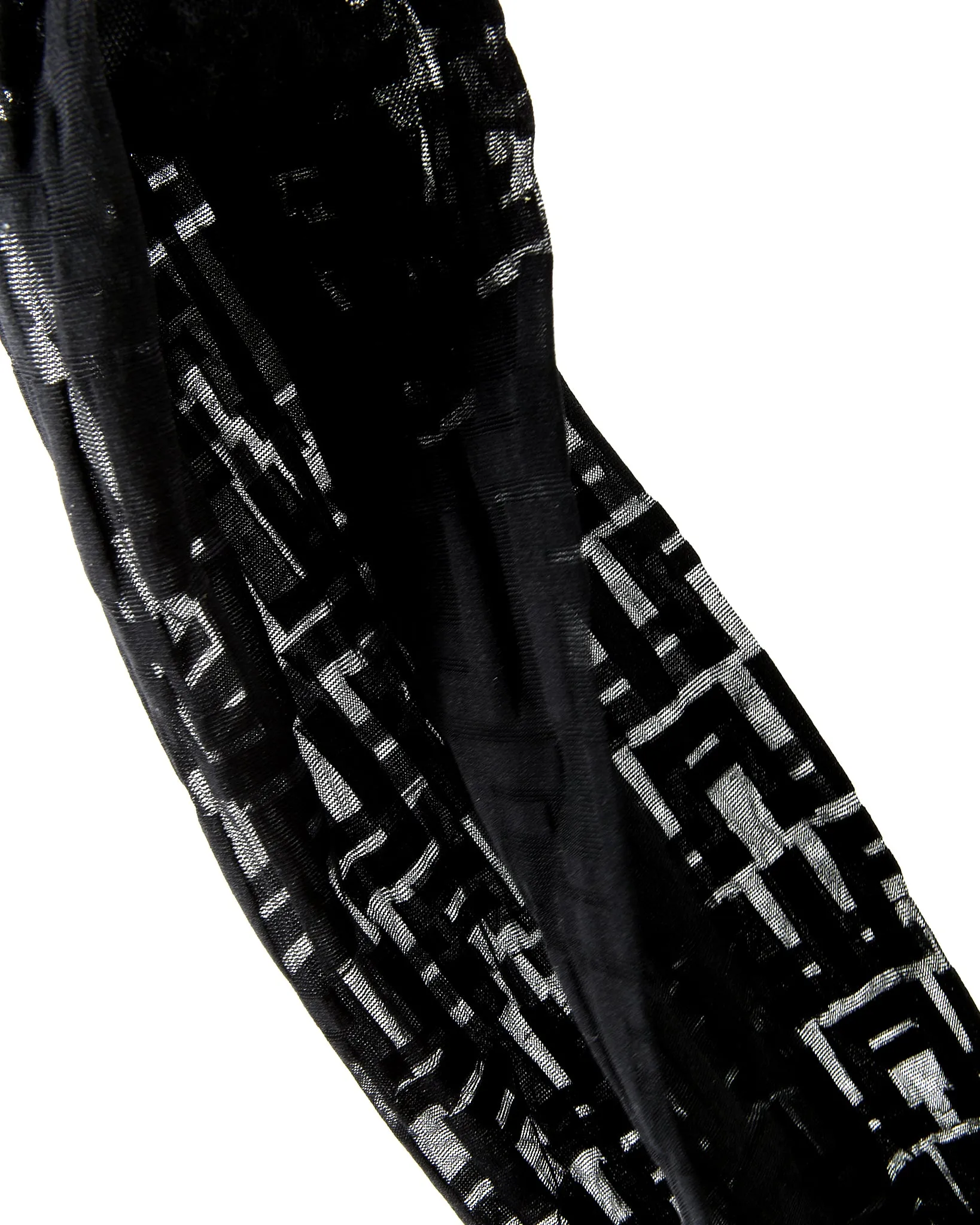 Fendi Black Sheer Zucca Print Tights - 3