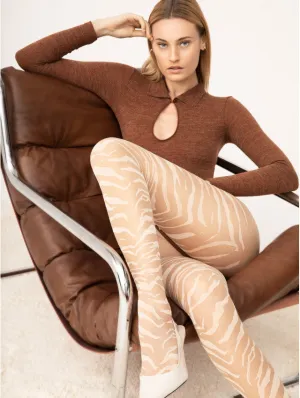 Fiore Tigris 15 Den – Wild & Chic Animal Print Tights