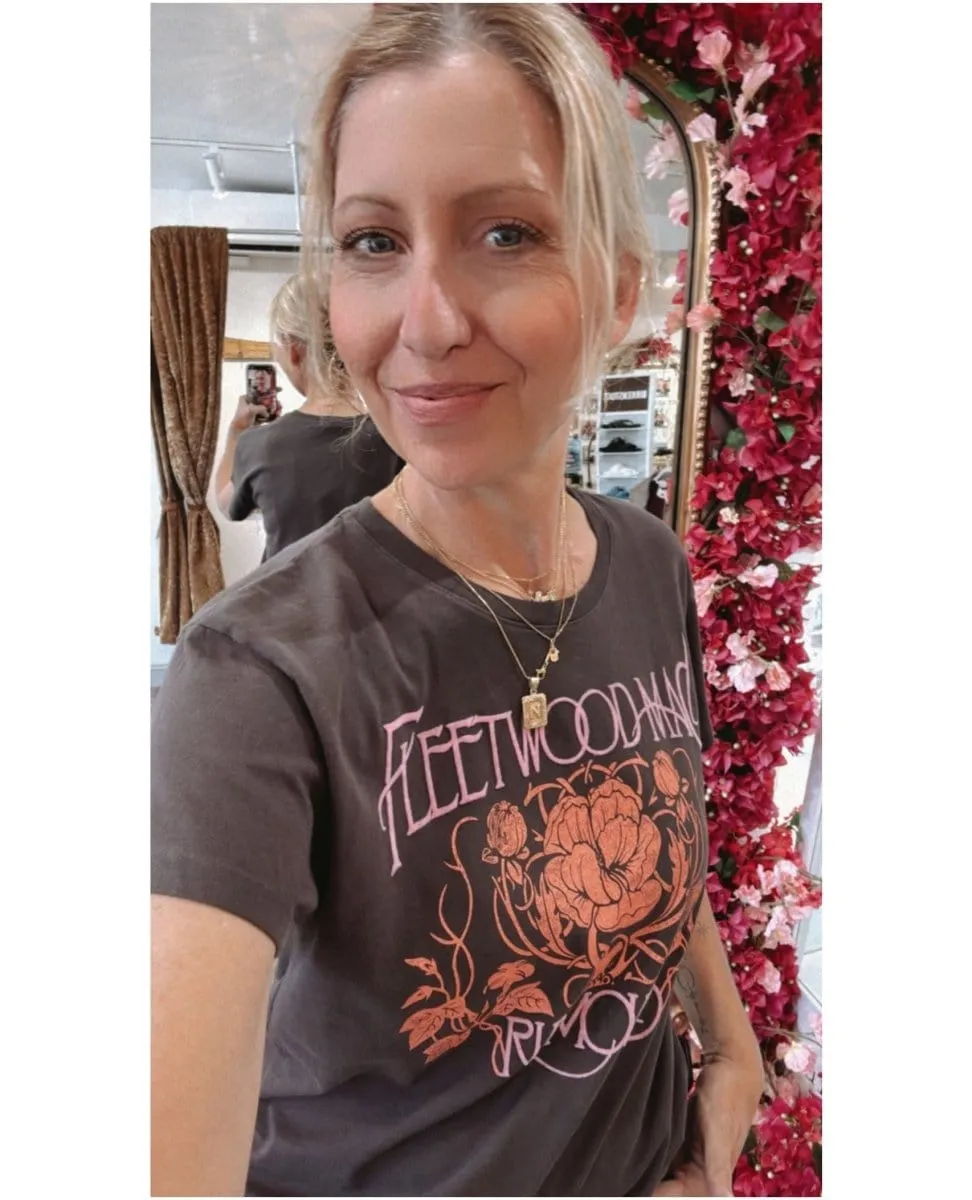 Fleetwood Mac Floral Tour Tee Black
