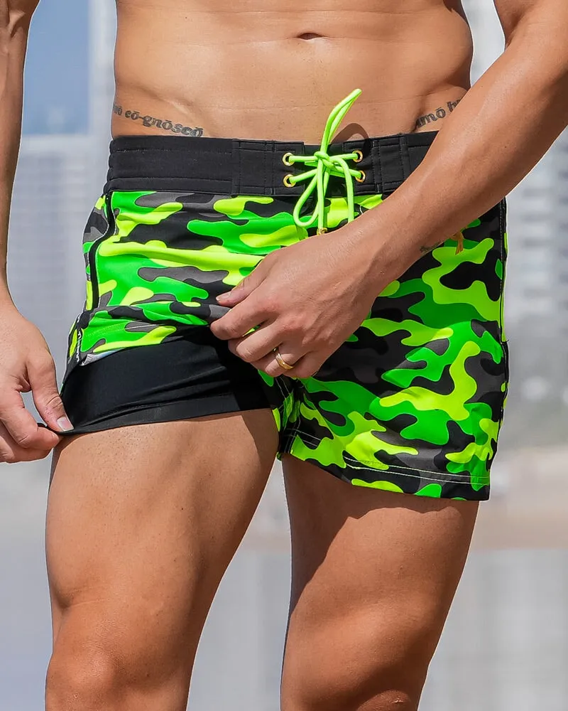Fluro Green Camo - 3"