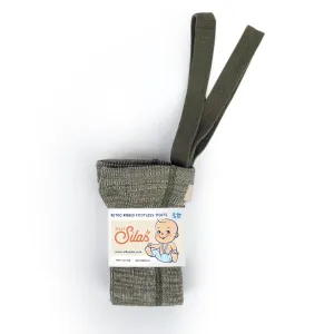 Footless Cotton Tights - Creamy Olive