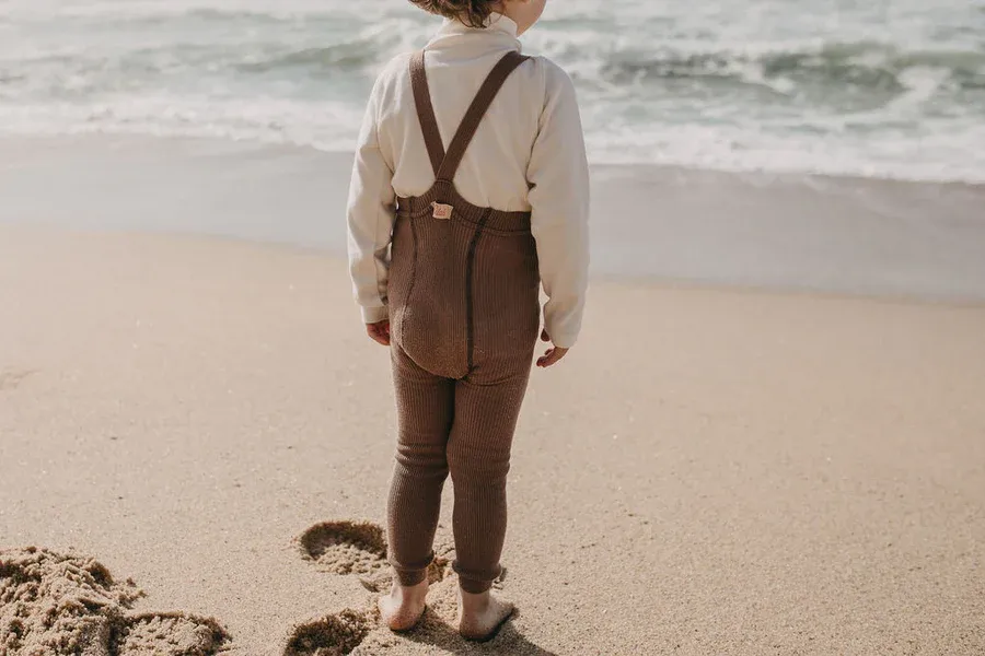 Footless Cotton Tights - Granola