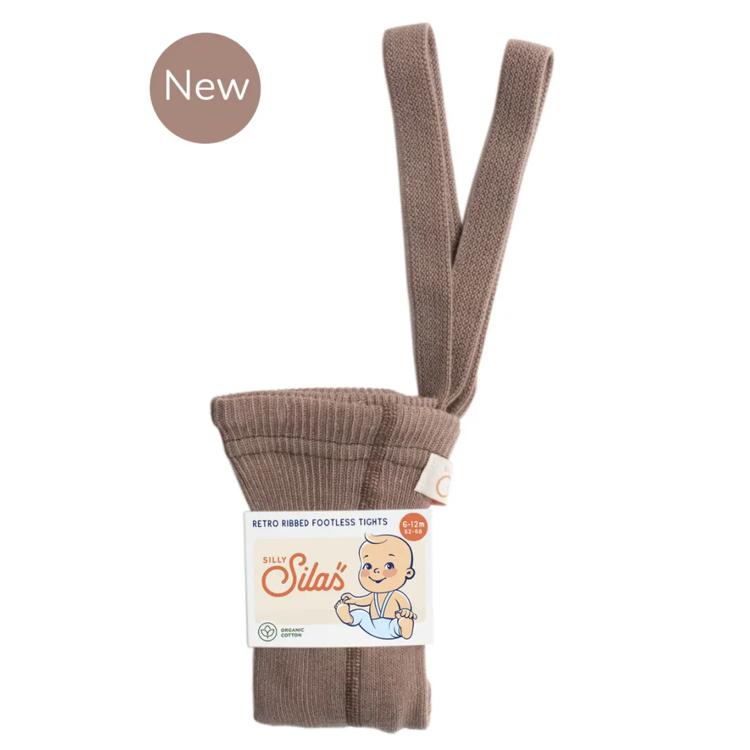 Footless Cotton Tights - Granola