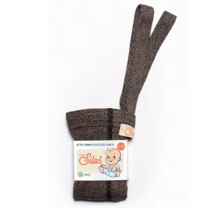Footless Cotton Tights - Licorice Peanut