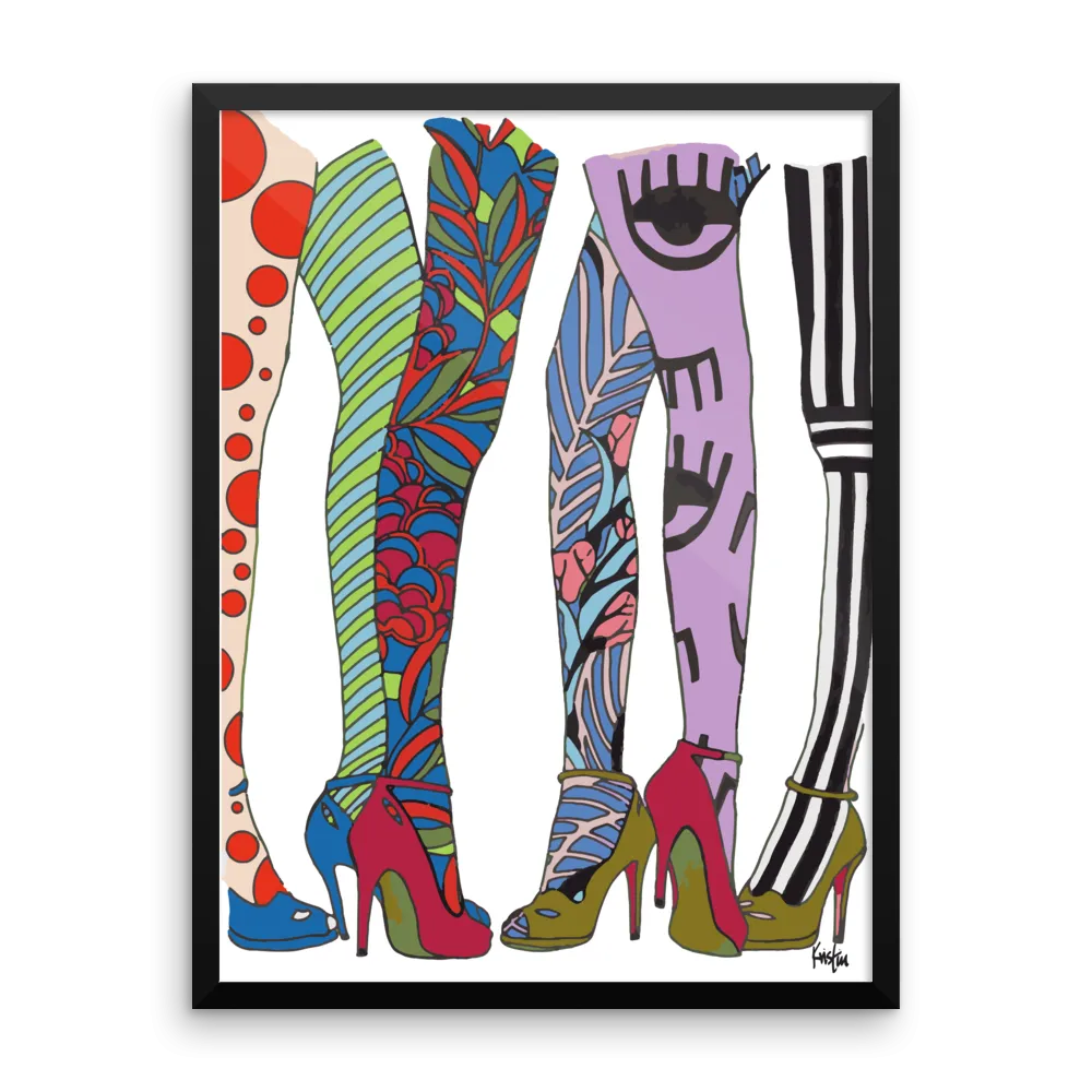 Framed Art Print : Les Jambes