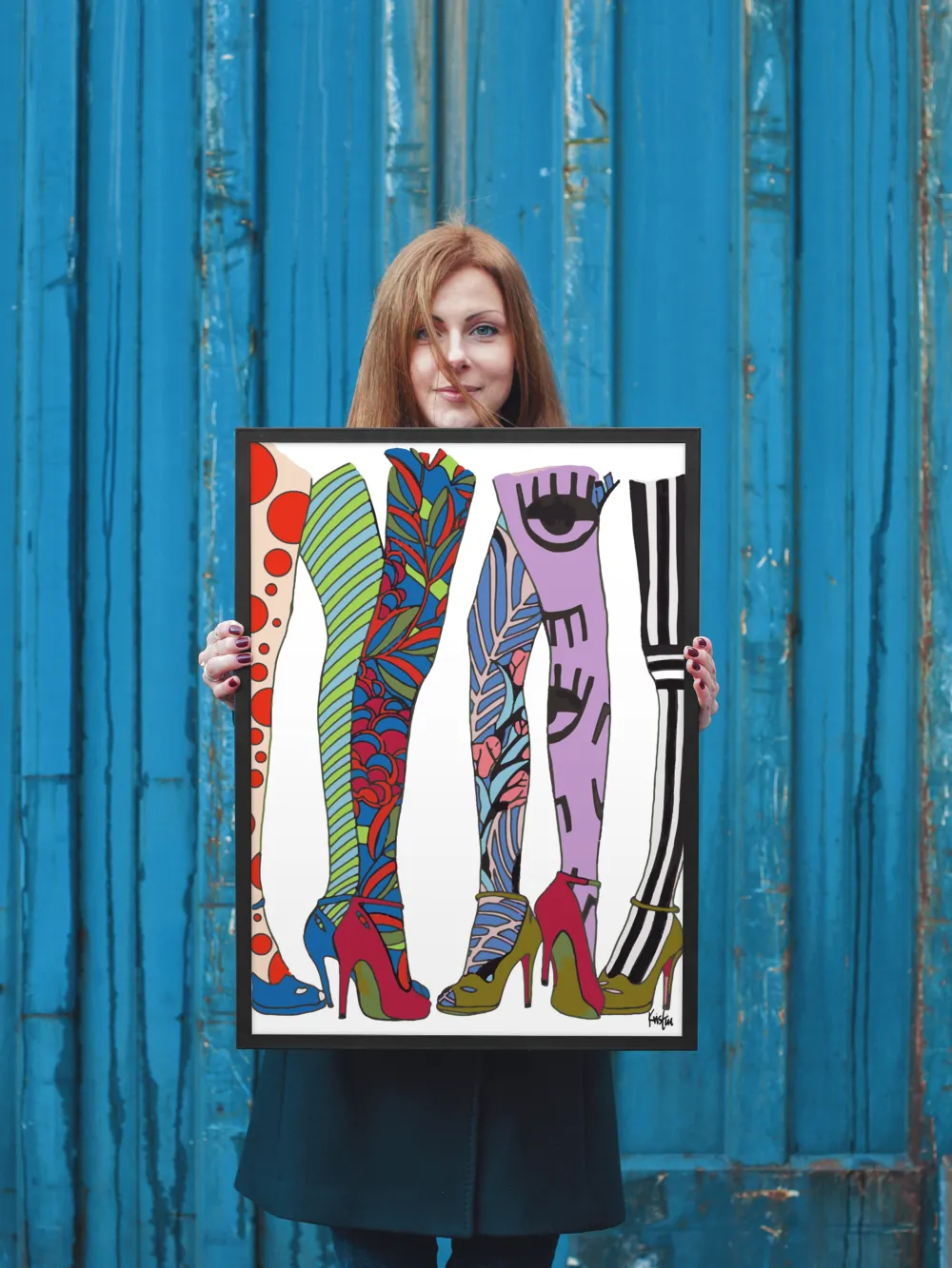 Framed Art Print : Les Jambes