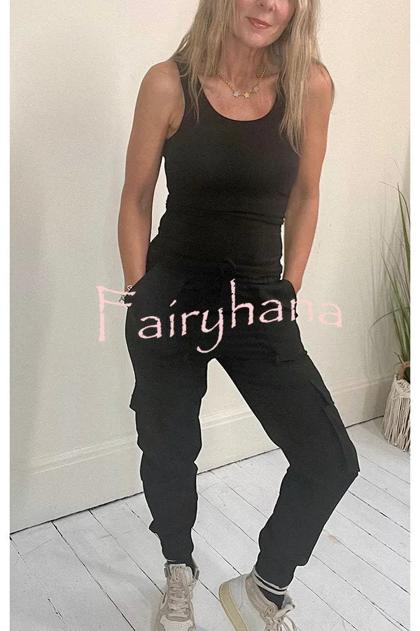 Fresh Start Knit Fitted Sleeveless Tank
