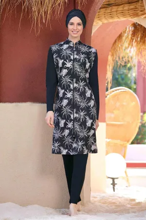 Fully Covered Hijab Swimsuit Asra 9269 Black
