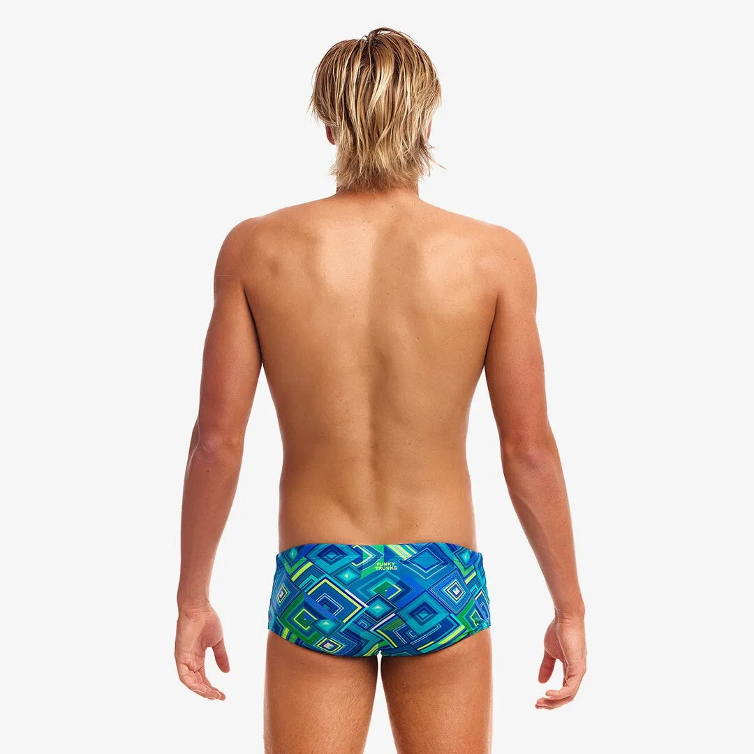 Funky Trunks Men's Help Me Rhombus Sidewinder Trunk