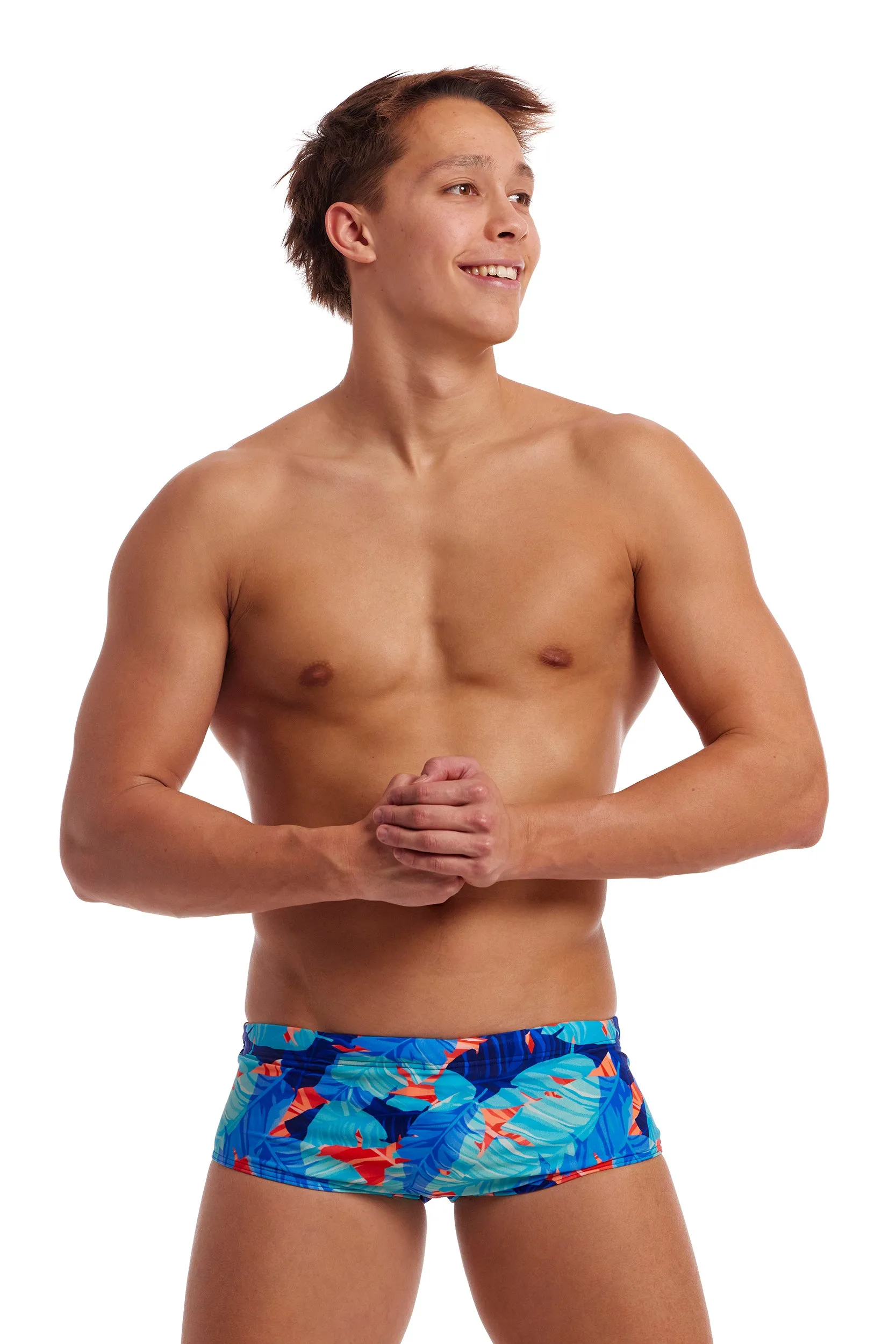 Funky Trunks Men's Lotsa Leaves Sidewinder Trunks