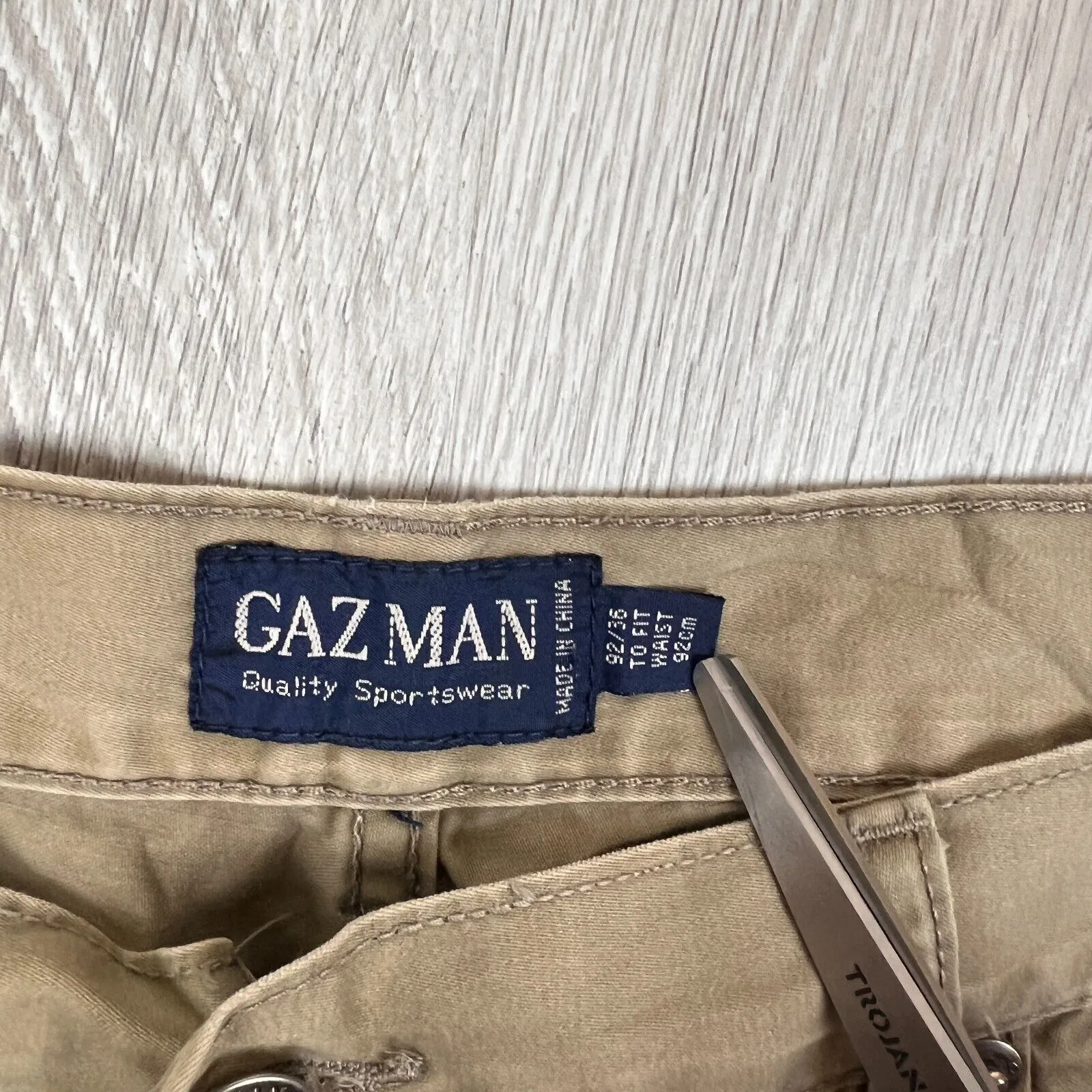 Gazman Mens Brown Regular Fit Chinos Size 36