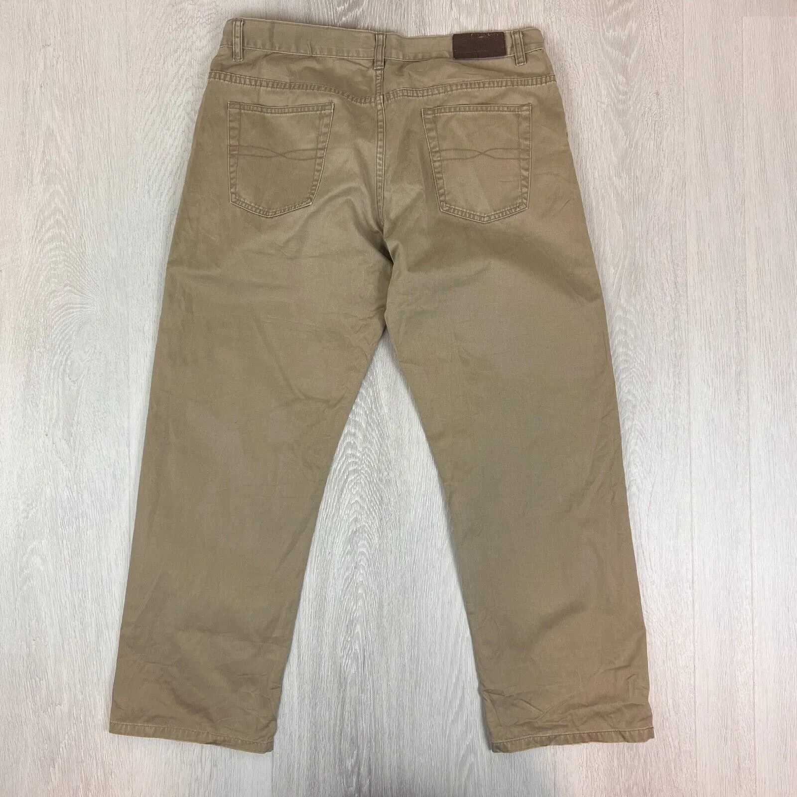 Gazman Mens Brown Regular Fit Chinos Size 36