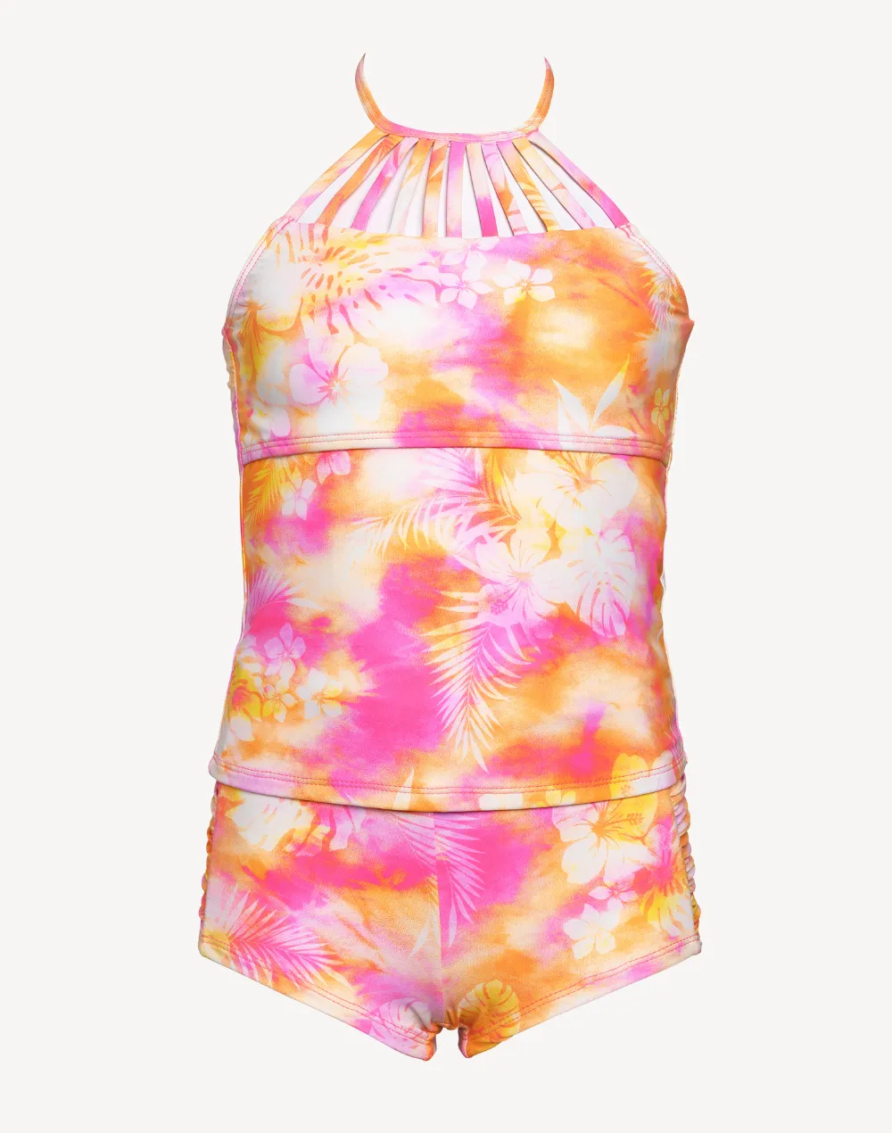 Girls High Neck Tankini Set