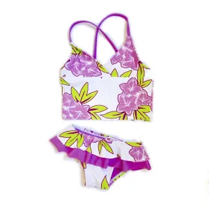 Girls Tankini with Ruffled Bottom - Maeva
