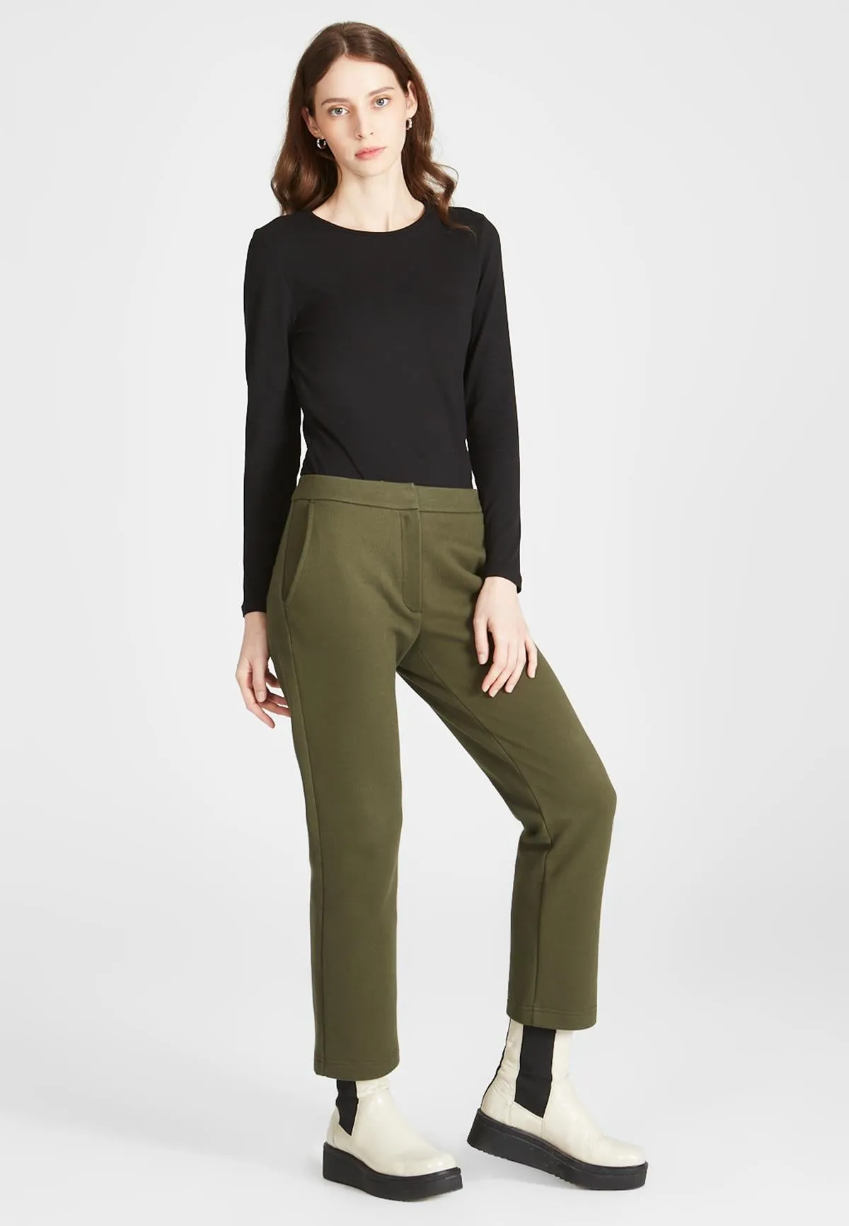 GIVN Trousers Jasmin moss green (structure)