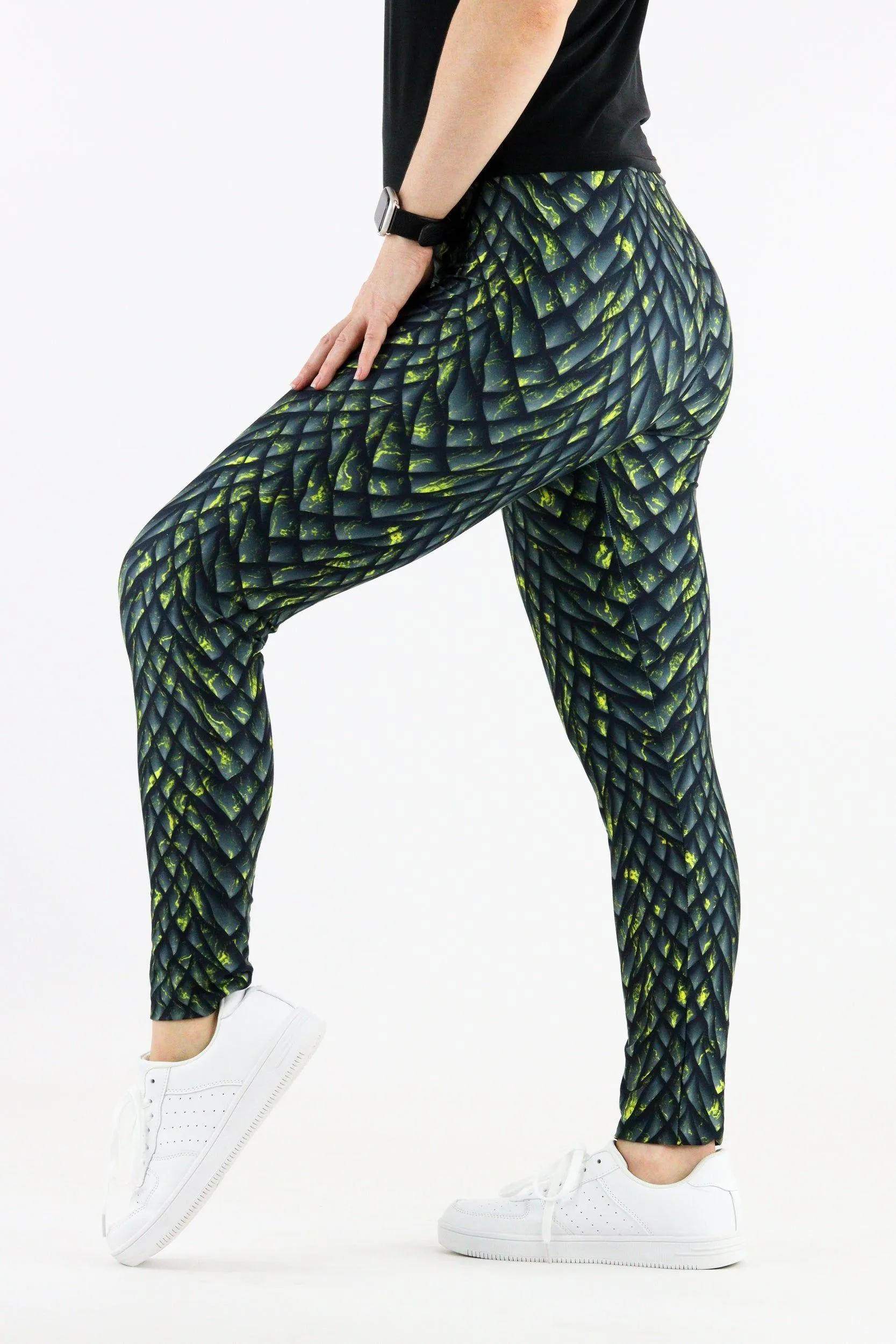 Gold Dragon - Casual Full Leggings