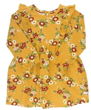 Golden Gardenia Waterfall Dress