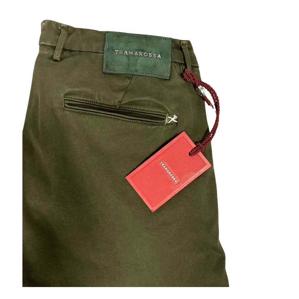 Green Cotton Jeans & Pant