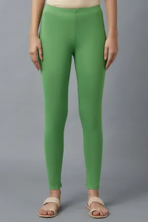Green Cotton Lycra Tights