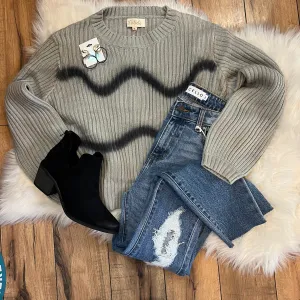 Grey Swirl Sweater