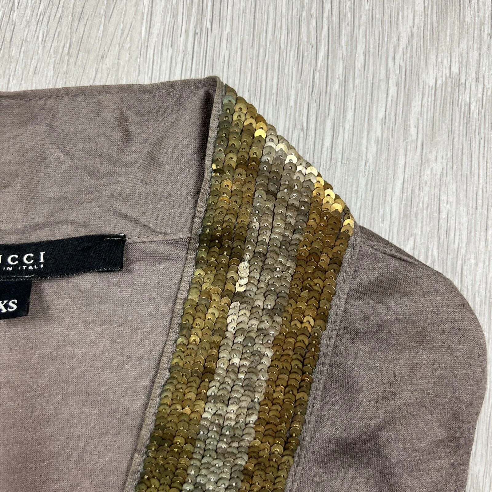 Gucci Womens Tank Top With Metal Sequins Size XS