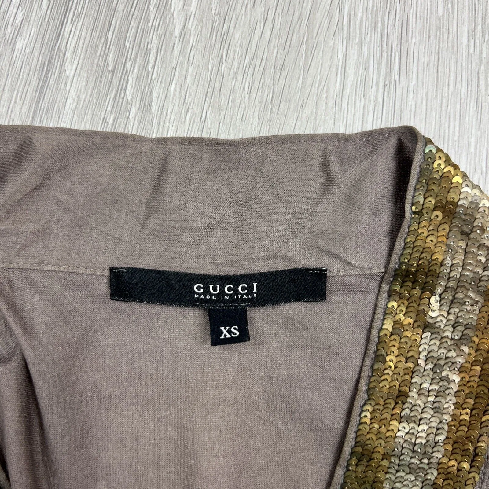 Gucci Womens Tank Top With Metal Sequins Size XS