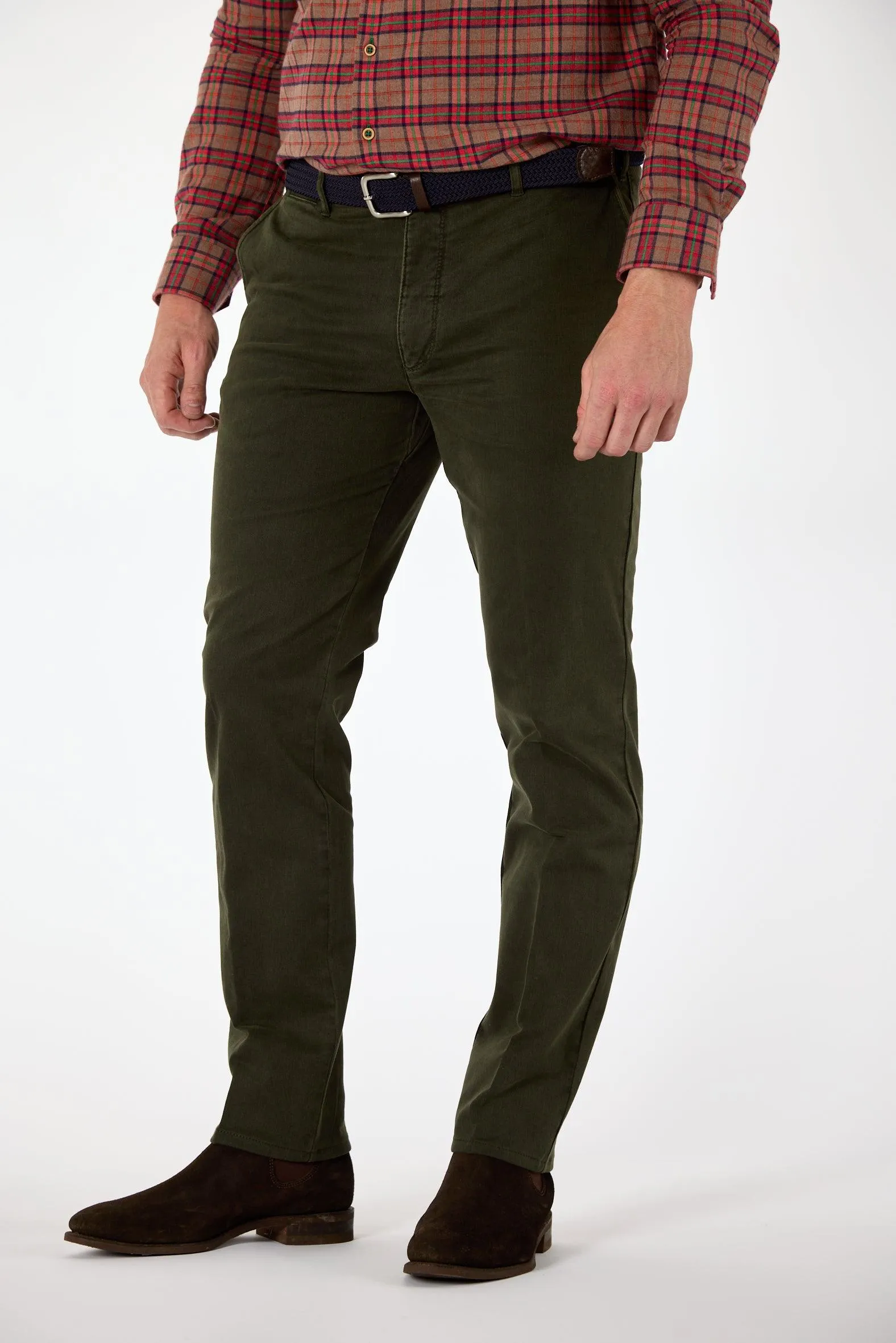 Gun Hill Mens Doeskin chinos - Brown, Olive or Navy