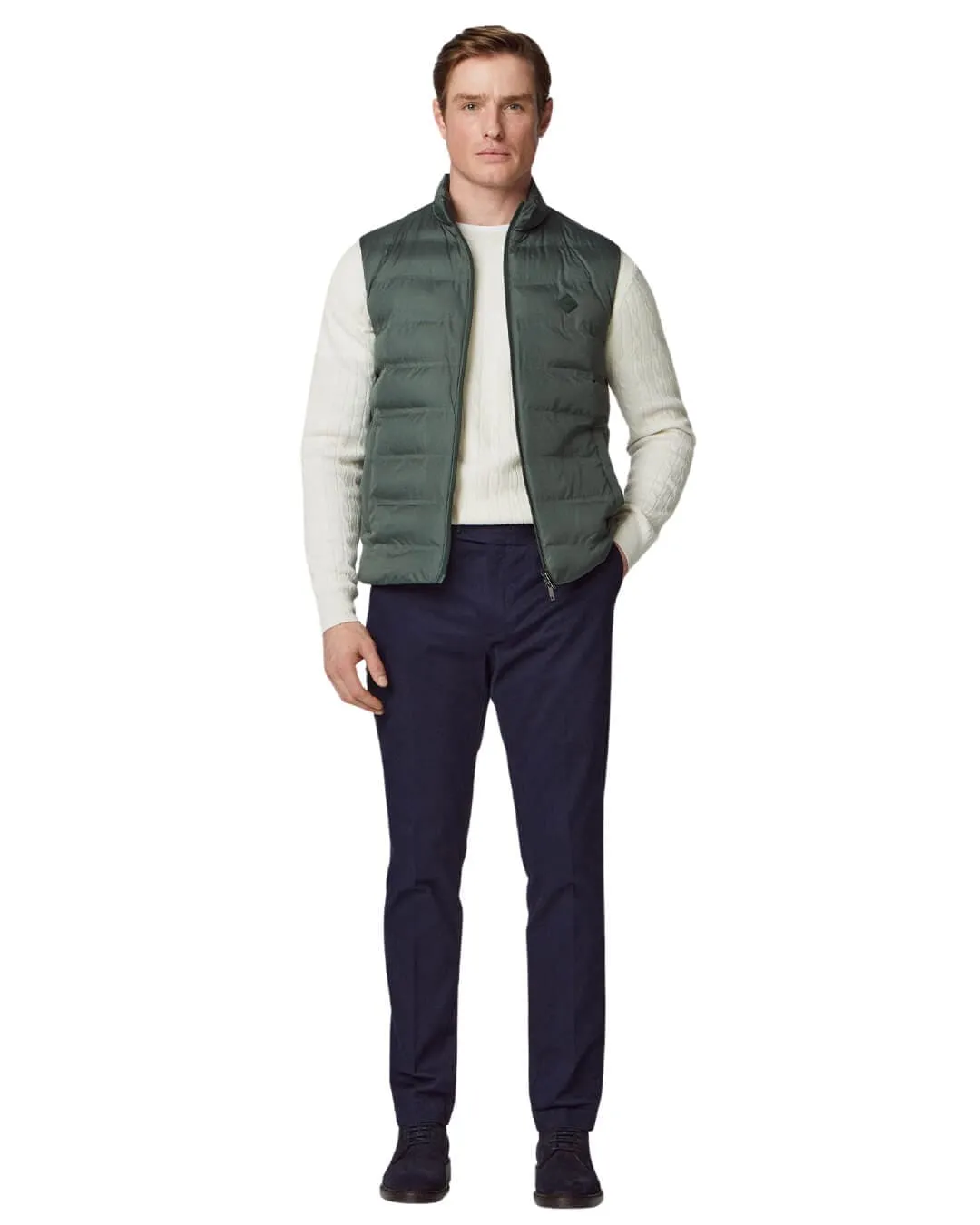 Hackett Navy Kensington Chino Trousers