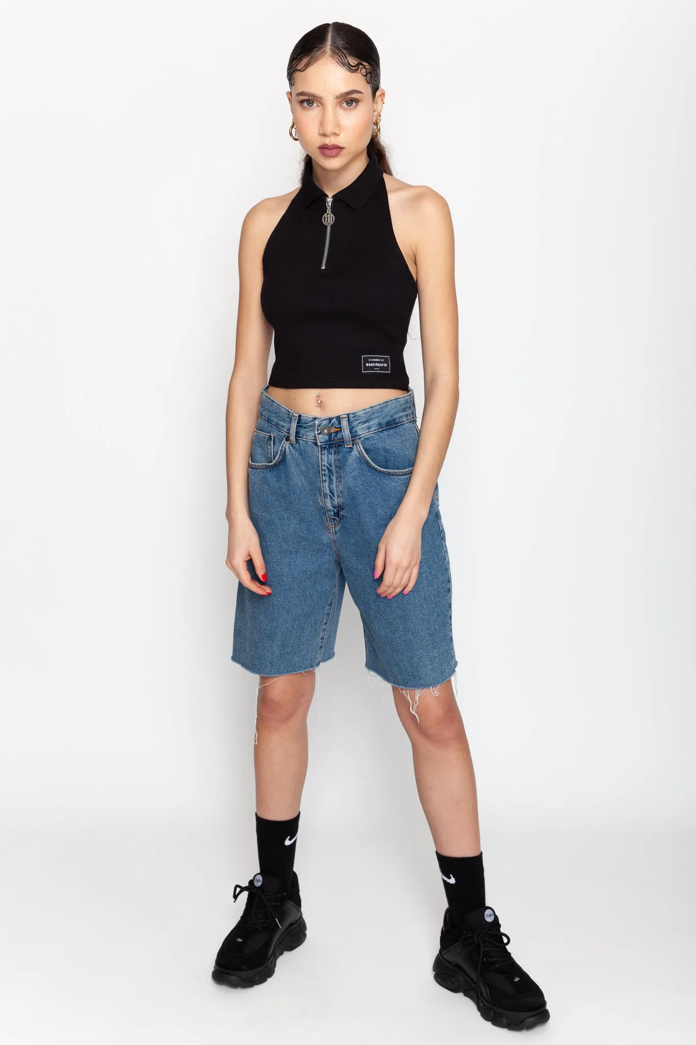 Half Zip Polo Halter